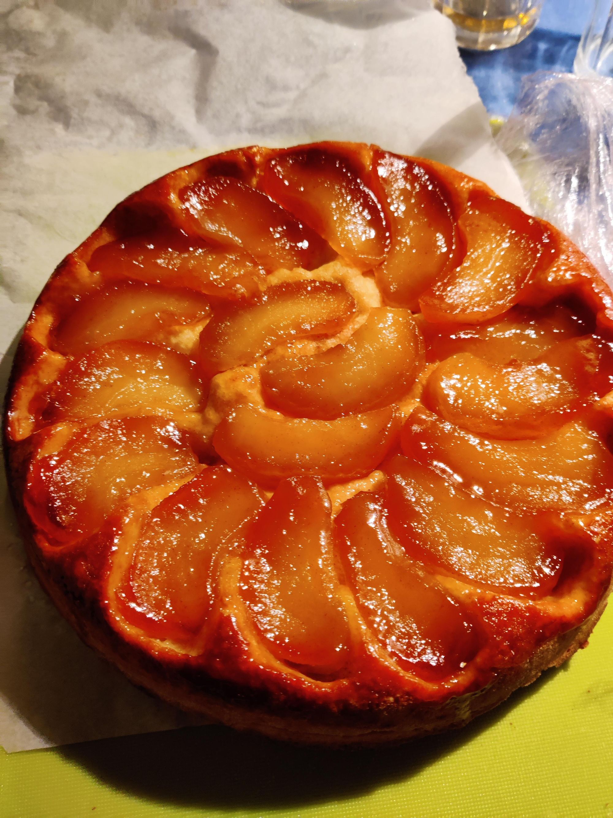 Tarte Tatin en Vanillesaus