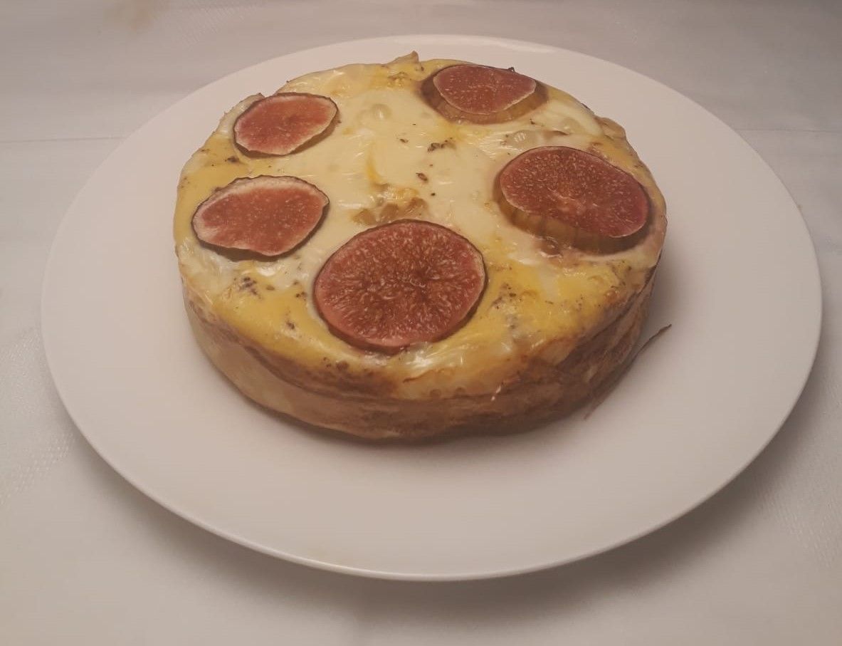 Quiche met (Belgische) kaas, knolselderij en appel