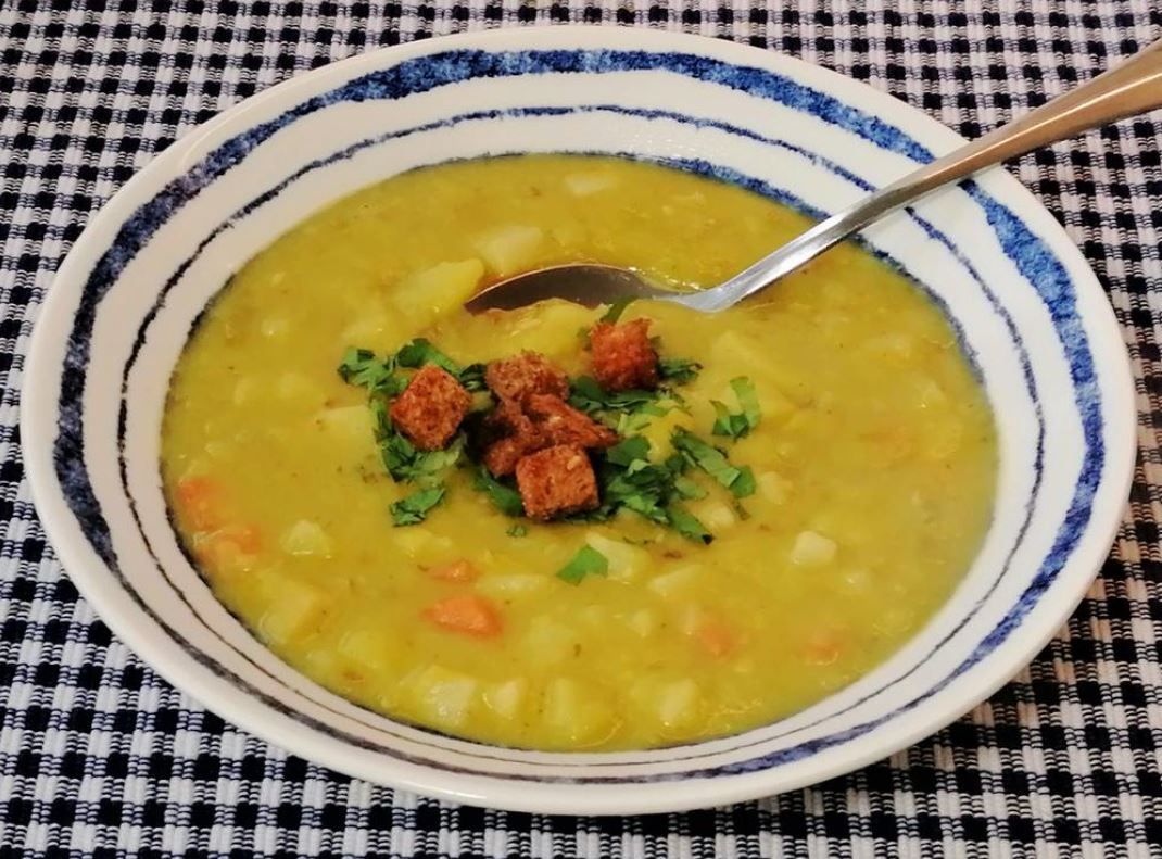 Vegetarische erwtensoep