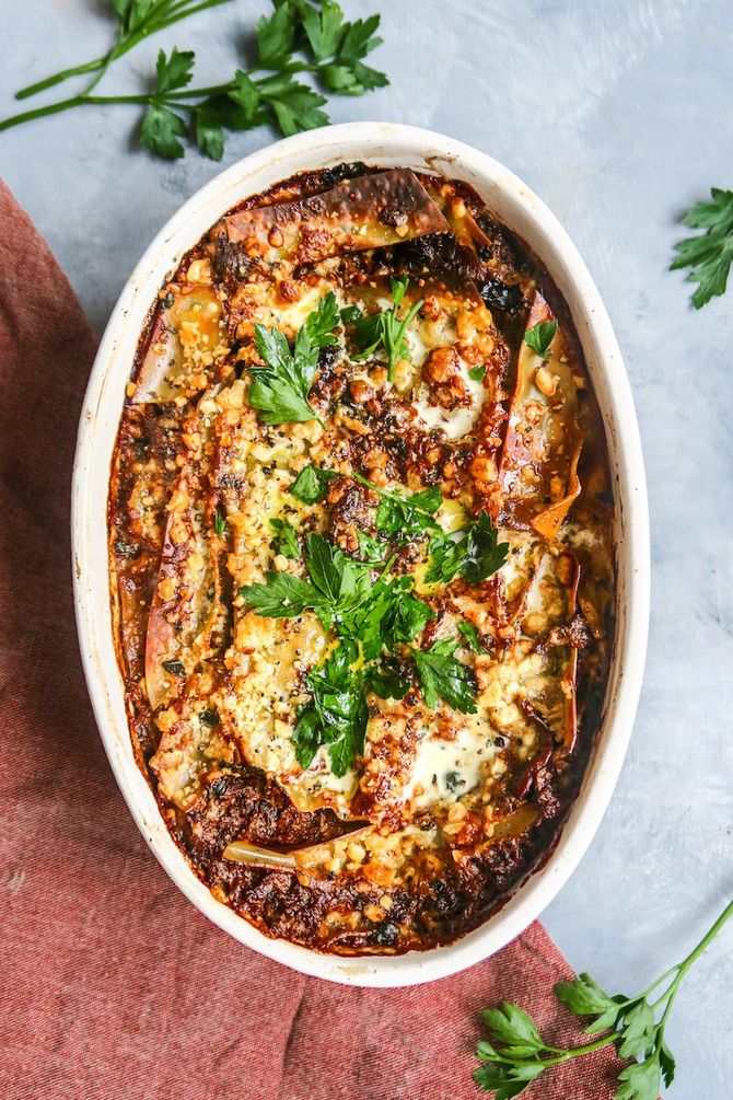 Paddenstoelenlasagne