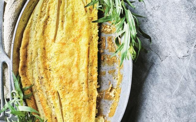 Clafoutis van schorseneren met geitenkaas en dragon