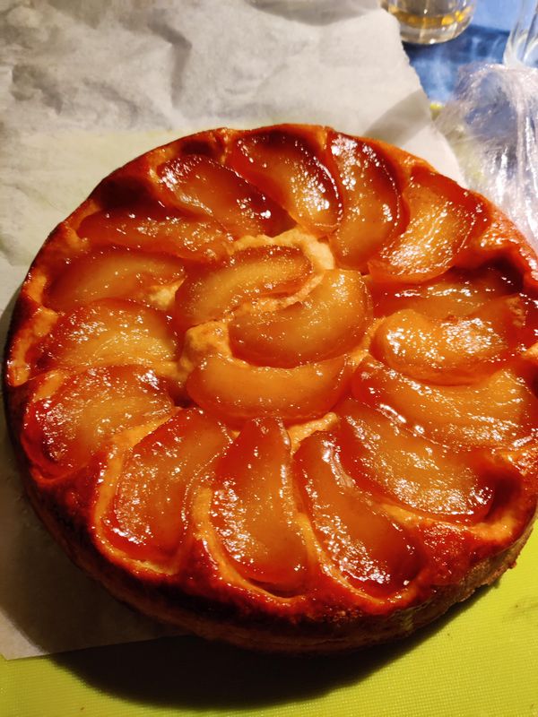Tarte Tatin en Vanillesaus