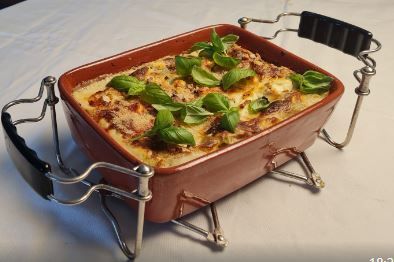 Prei-ricottalasagne met walnoten