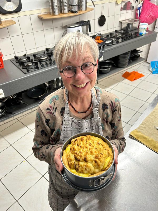 Bloemkooltaart met kerriecustard